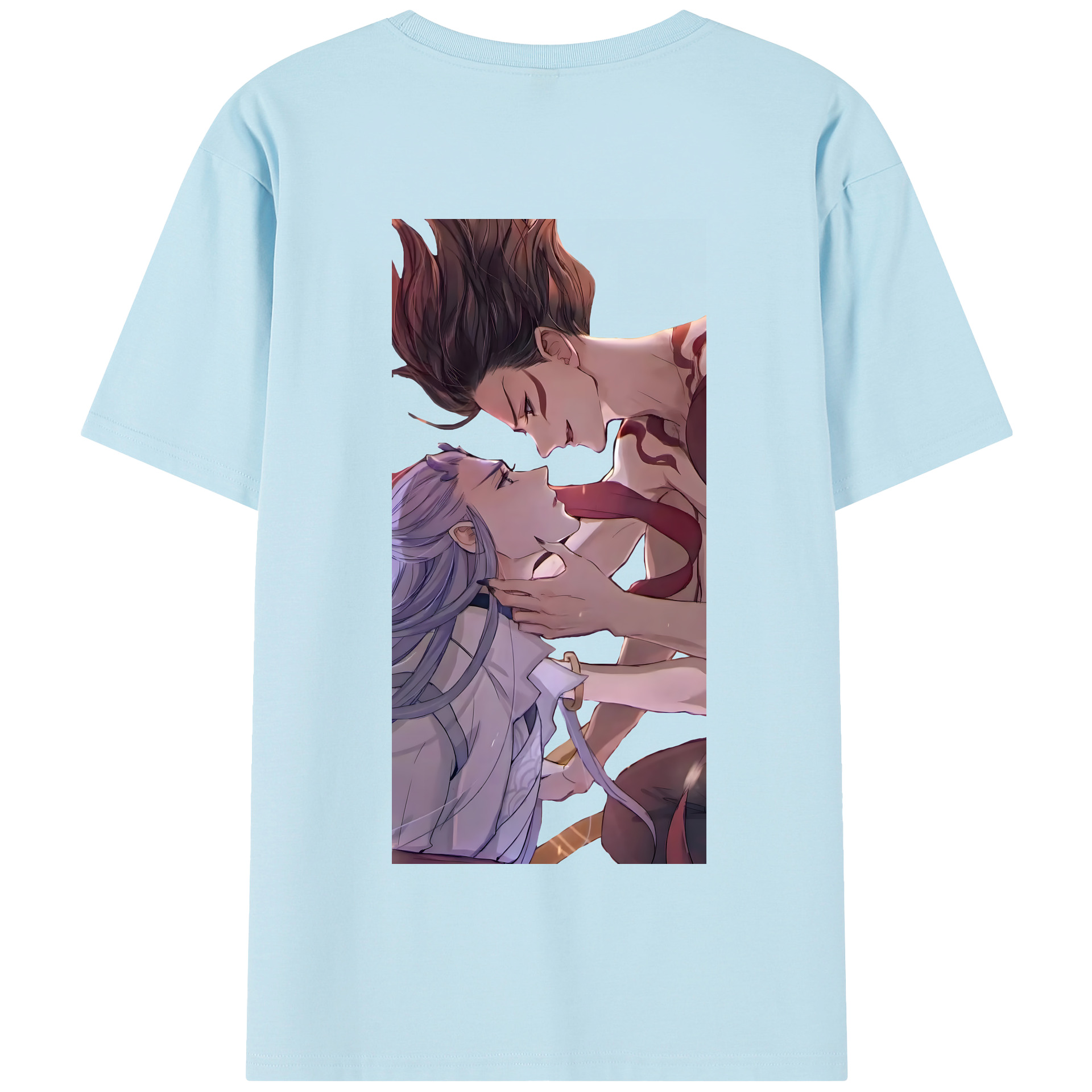（画像用） Ne Zha 2 ナタ 魔童の大暴れ 綿100％半袖Tシャツ（背面プリント）